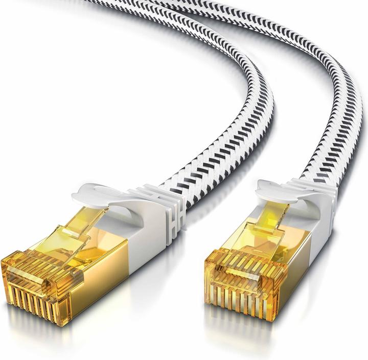Actual product image Primewire CAT 7 network cable flat cotton jacket - LAN patch cable data cable - flat ribbon cable - (U/FTP, CAT7, 3 m)