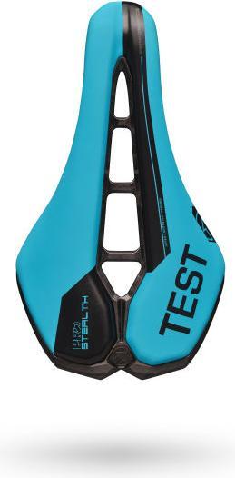 Actual product image PRO Stealth Performance test saddle, blue, stainless steel frame, 142mm