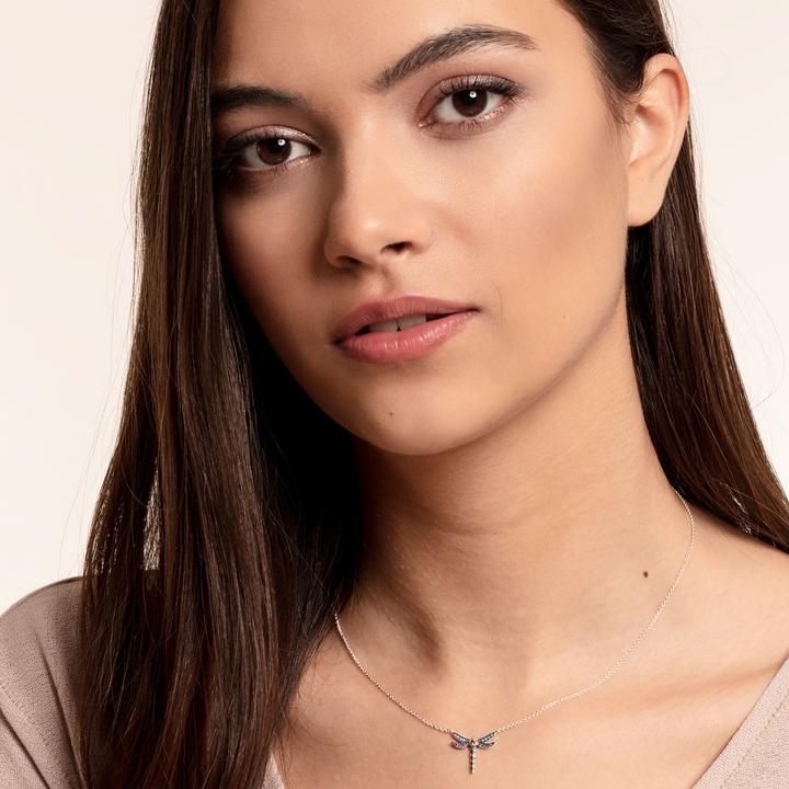 Actual product image Thomas Sabo Dragonfly (925 silver, Blackened, Black enamelled, 40 - 45 cm)