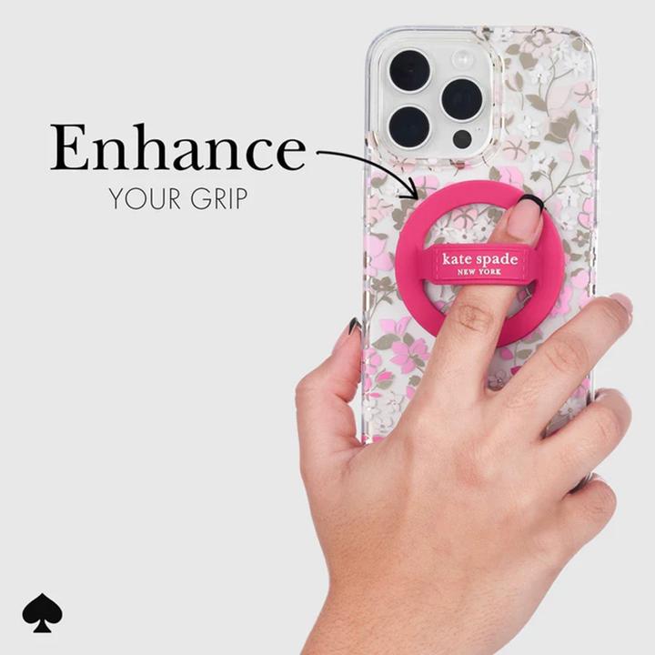 Actual product image Kate Spade Magnetischer Schlaufengriff – MagSafe Fingergriff (Pom Pom Pink)