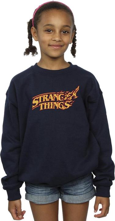 Actual product image Netflix Girls Stranger Things Logo Breaking Sweatshirt (140, 146)
