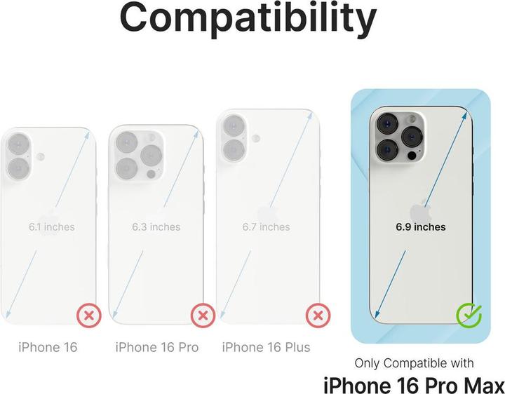 Immagine prodotto Catalyst Total Protection Case - Wasserdichtes (10m) und Schock (Apple iPhone 16 Pro Max)