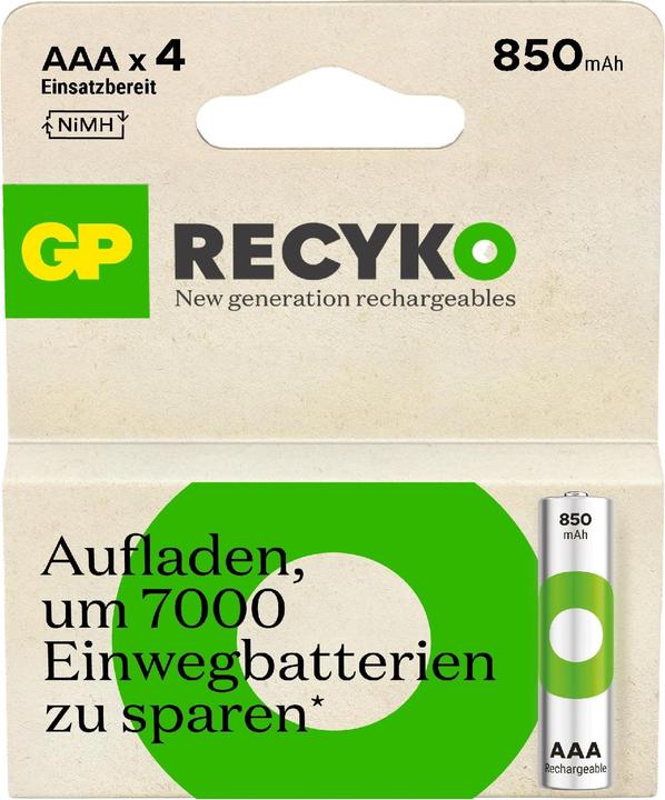 Image du produit GP Batteries Batteries rechargeables autres (4 pcs, AAA, 850 mAh)