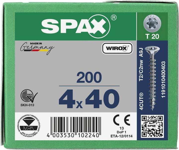 Actual product image Spax Universal screws 4 x 40 mm, 200 pieces (200 Screws per piece)