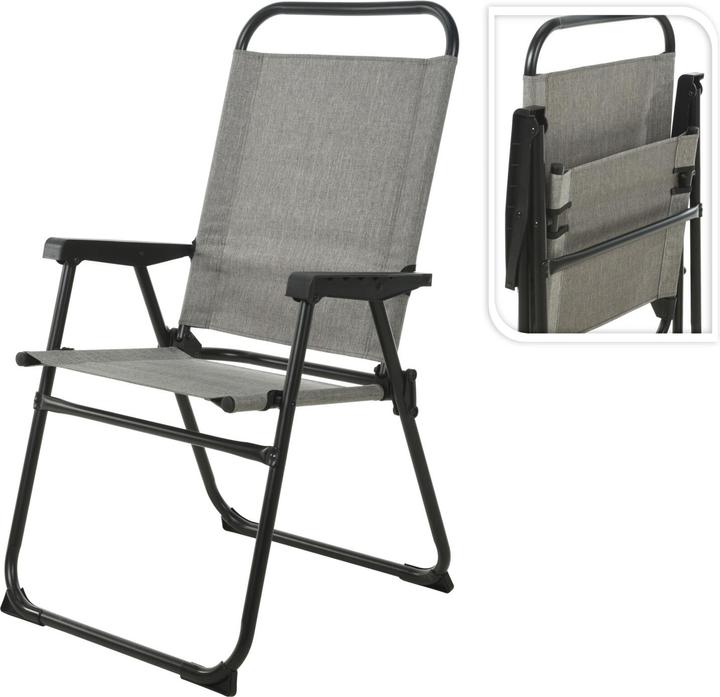 Produktbild Mojawo Aluminium Campingstuhl Klappstuhl Anglerstuhl Gartenstuhl Grau meliert