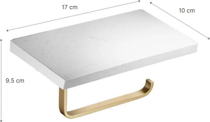 Image du produit Hermex Porte-rouleau de toilette Porte-rouleau de toilette Porte-rouleau de toilette Aspect marbré