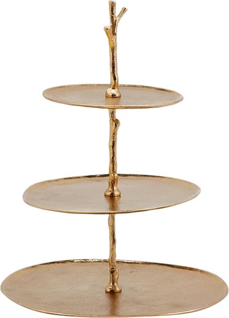Edg Aluminium 3 Teller Gold H: 47 cm
