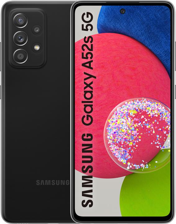 Samsung Galaxy A52s EE Enterprise Edition UE (128 Go, Awesome Black, 6.50", Double SIM hybride, 64 Mpx, 5G)