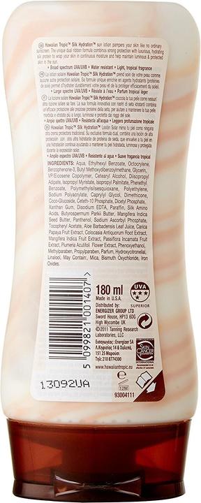 Immagine prodotto Hawaiian Tropic Idratazione della seta (Crema solare, SPF 15, 180 ml, 222 g)