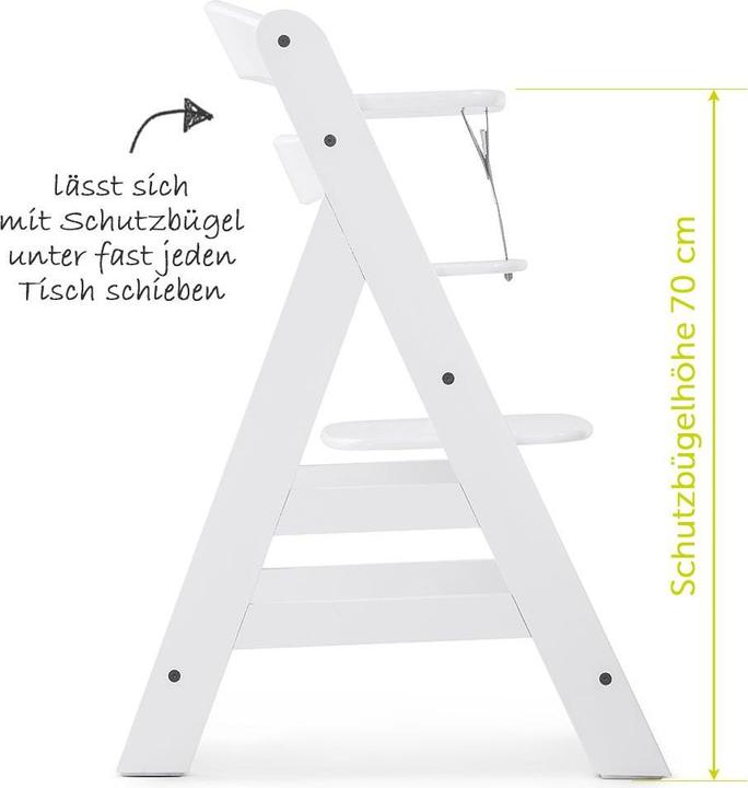 Actual product image Hauck Highchairs Alpha Plus White Newborn Set - 4-piece highchair + (Highchair)