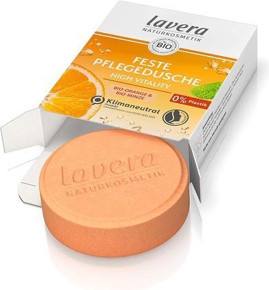 Lavera Solid Care Shower High Vitality with Organic Orange and Organic Mint 50g