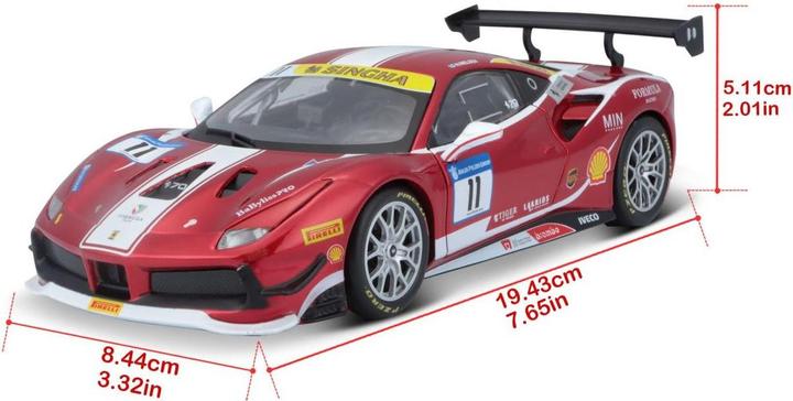 Produktbild Bburago Ferrari Racing Bausatz 488 Challenge 1/24 rot