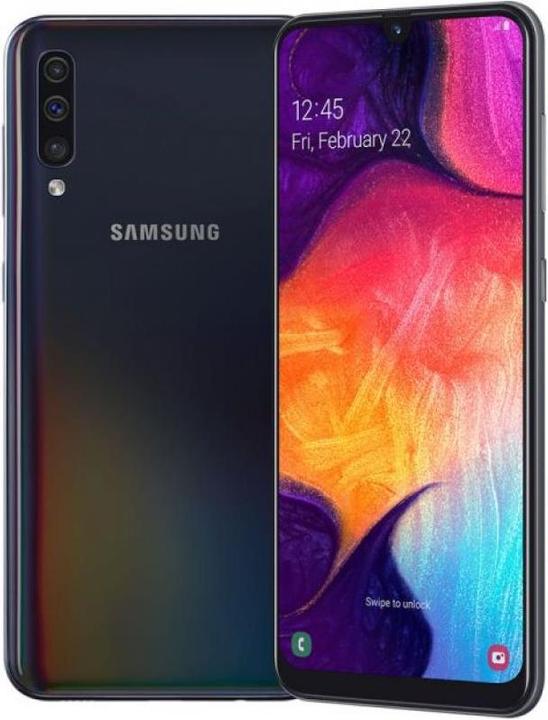 Samsung Galaxy A50 EU (128 GB, Black, 6.40", Dual SIM + SD, 25 Mpx, 4G)