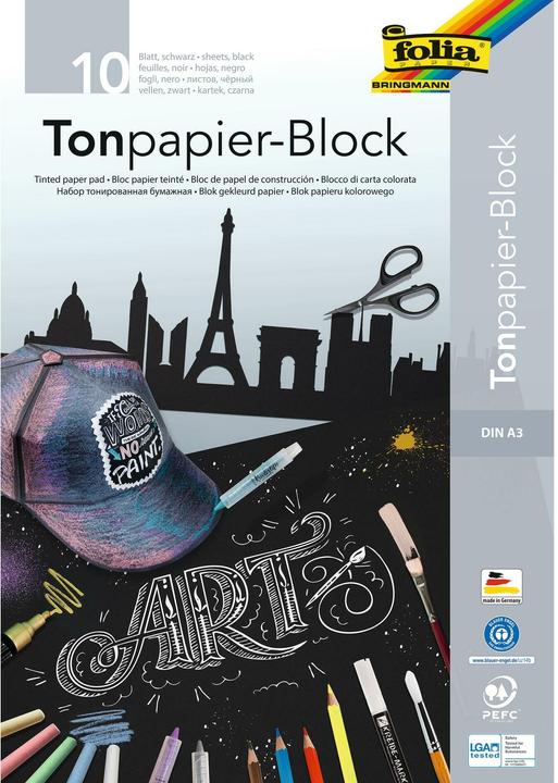 Produktbild Folia Zeichen- & Bastelblock (A3, Blanko, Harter Einband)