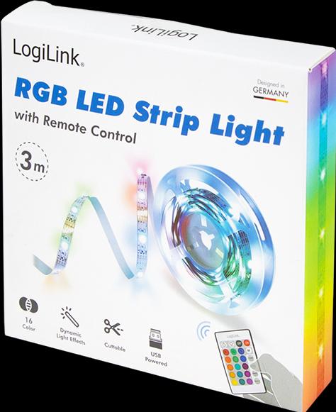 Produktbild LogiLink LED-Band (RGB, 300 cm, Indoor)