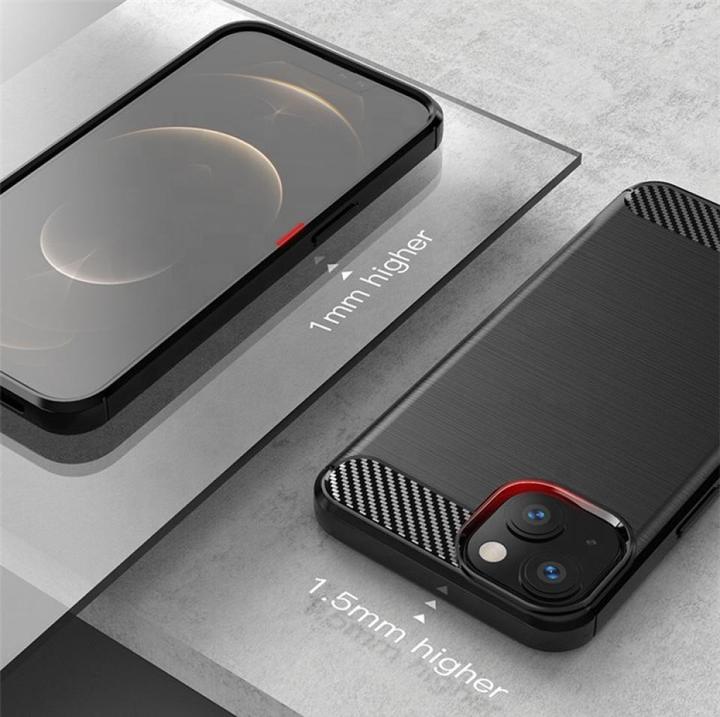 Image du produit Screenguard Apple iPhone 13 mini coque carbone brossé souple TPU (Apple iPhone 13 mini)
