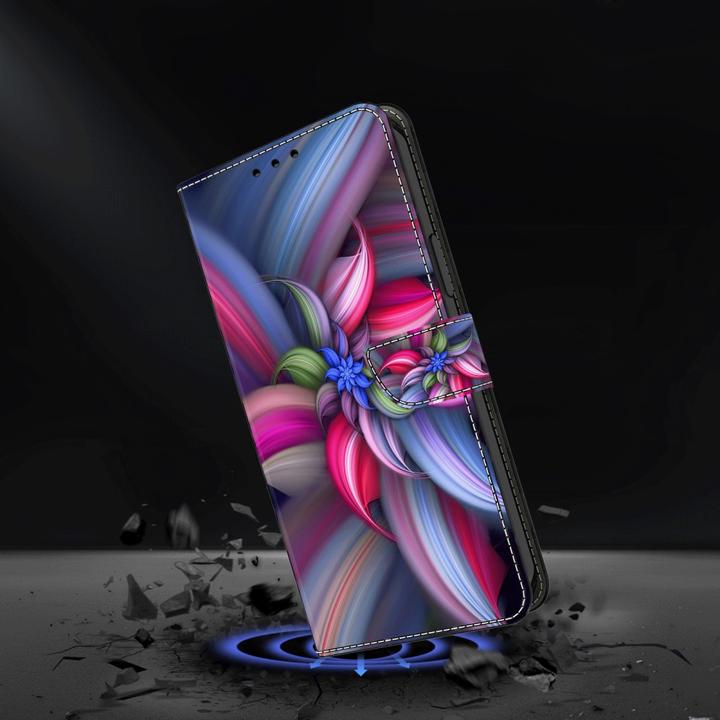 Produktbild Art iPhone 15 Pro Buch Etui Tasche mit Kartenfach Blüte (Apple iPhone 15 Pro)