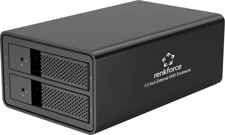 Immagine prodotto Renkforce RF-6647596 8.9 cm (3.5 Zoll) Festplattengehäuse 2 Bay 3.5 Zoll USB-A ( (3.5")
