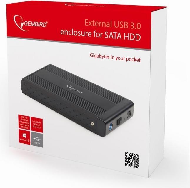 Produktbild Gembird EE3-U3S-3 Speicherlaufwerksgehäuse HDD-Gehäuse 3.5 Zoll (3.5")