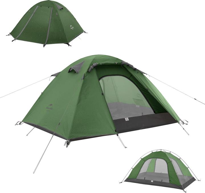 Immagine prodotto Naturehike Namiot Serie P 3 UV NH18Z033-P-Verde bosco (2.30 kg, 3 persone)