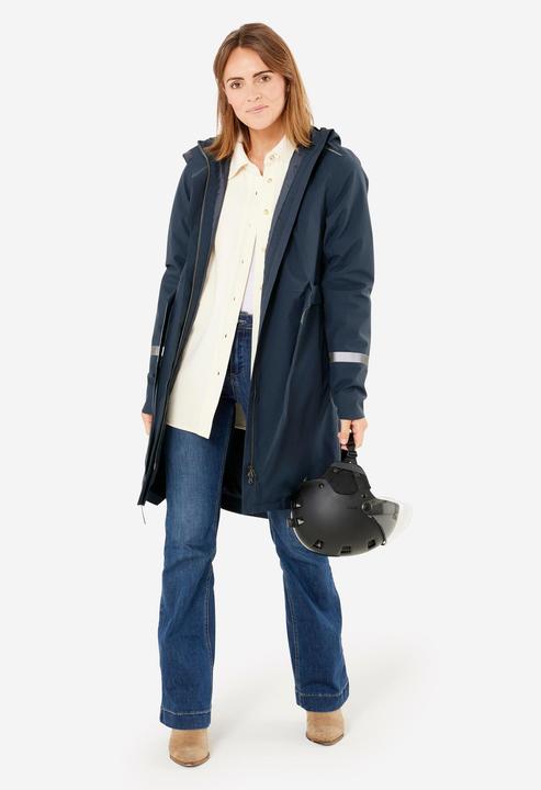 Produktbild Btwin Regentrenchcoat City 940 wasserdicht Damen marineblau (XS)