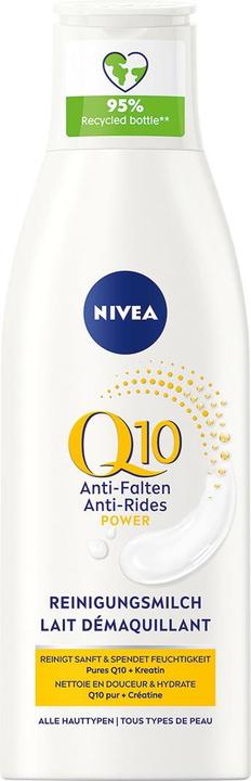 NIVEA Lait démaquillant anti-rides Q10 Power (Lait nettoyant, 200 ml)