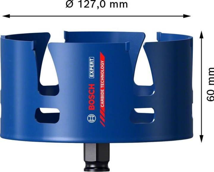 Actual product image Bosch Professional Zubehör Expert Construction Material hole saw, 127 x 60 mm (127 millimetres)