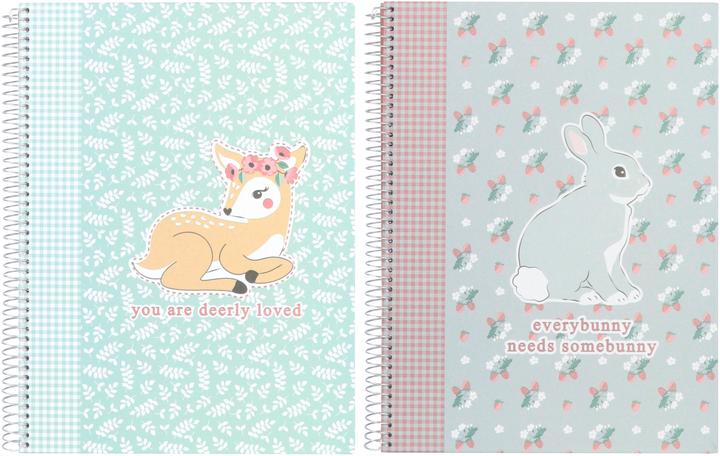 Actual product image Ancor Hardcover Spiral Notebook A4 80sh/90g Sq5 B'LOG SWEET FRIEND (A4, Checked, Hardcover)