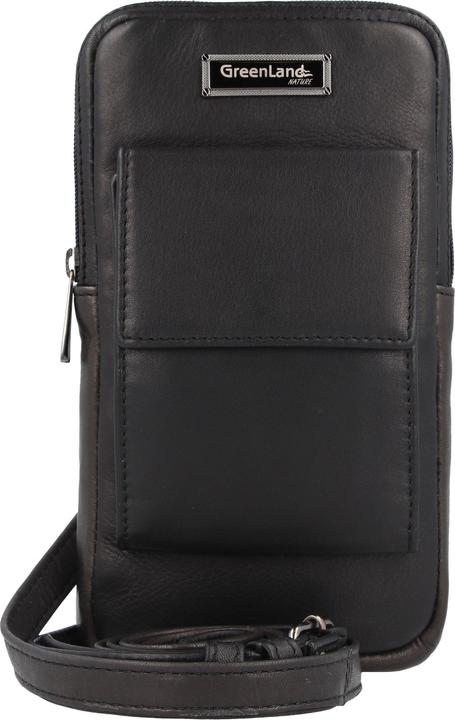 Actual product image Greenland Nature Black Nappa mobile phone case leather 11.5 cm