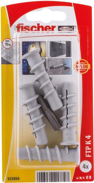 Image du produit Fischer Turbo Tampon pour béton cellulaire FTP K 4 K (4) (4 pcs)