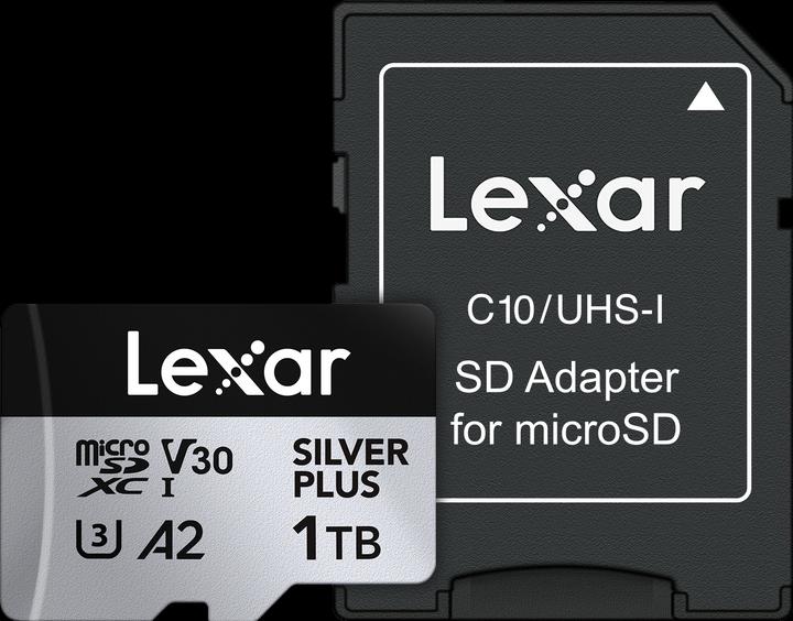 Actual product image Lexar Professional Silver Plus (1000 GB, microSDXC, U3, UHS-I)