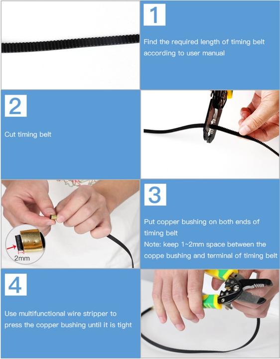 Actual product image Creality 1000mm GT2 belt repair kit