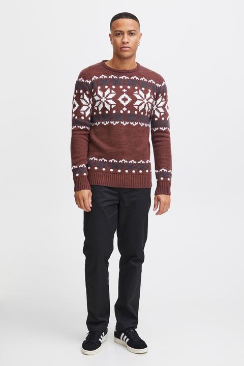 Actual product image Solid Norwig Men's Jumper Chunky Knit Pullover With Crew Neck (XL)