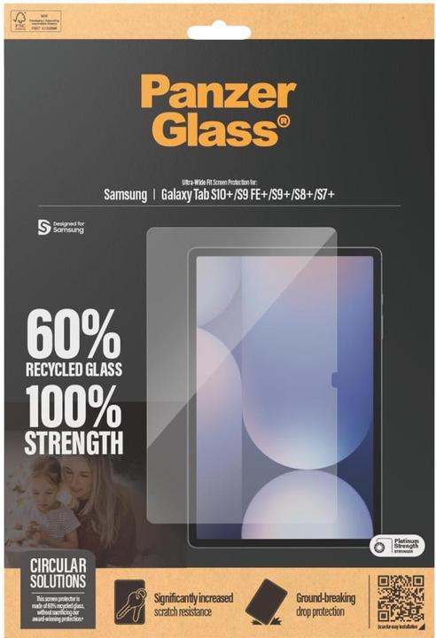 Produktbild PanzerGlass Ultra-Wide Fit (1 Stück, Galaxy Tab S10+, Galaxy Tab S7+, Galaxy Tab S9+, Galaxy Tab S8+, Galaxy Tab S9 FE+)