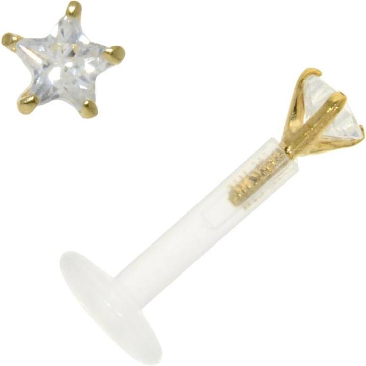 Actual product image Bijouteria Piercing (Bioplastic, Gold 18K, Zirconia)
