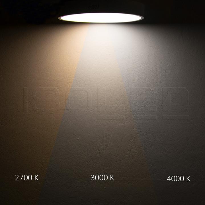 Actual product image Isoled LED ceiling light UGR<19 2H, white, 80W-100W, round, DN1000, ColorSwitch 2700-3000-4000K, dimmable