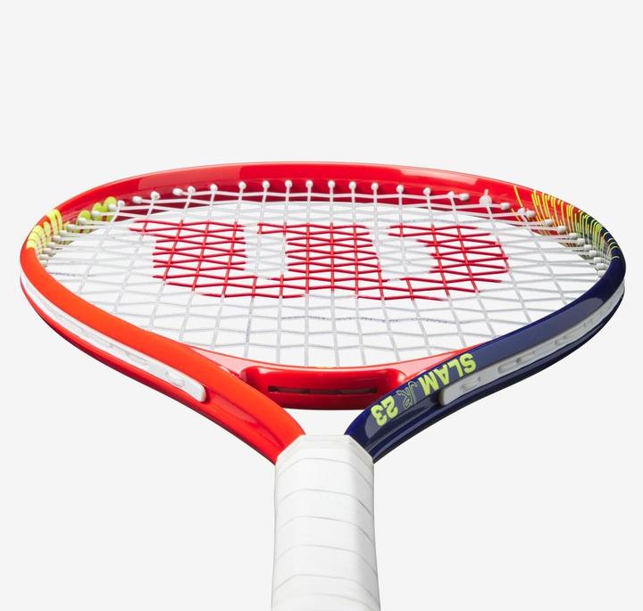 Actual product image Wilson Slam Junior 23 Boys Tennisschläger rot-gelb besaitet 205g L0 NEU (0, 200 g)