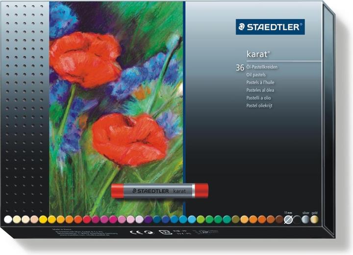 Immagine prodotto Staedtler 2430 Scatola di cartone con 36 pezzi di pastelli morbidi, assortiti (Colori assortiti, 36 x)