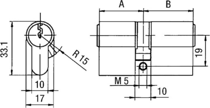 Produktbild BKS Profildoppelzylinder PZ 8812 50/50 mm Not- und Gefahrenfunktion beidseitig Anzahl Schlüssel 3 ver...