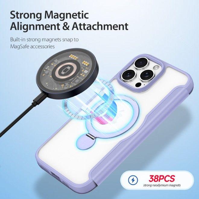 Produktbild Dux Ducis Skin X Pro 360° Ring Stand Series Lederhülle (Apple iPhone 16 Pro)