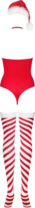 Actual product image Obsessive Kissmas Sexy Christmas Costume - Red (S/M)