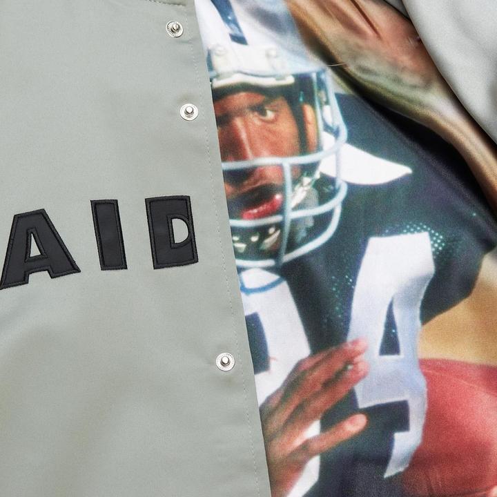Actual product image Mitchell & Ness M&N Lightweight Satin Jacket - LA Raiders Bo Jackson - L (L)