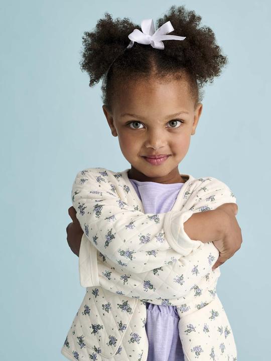 Produktbild Vertbaudet Mädchen-Set: Geblümte Jacke mit Steppnähten & Kleid (92)
