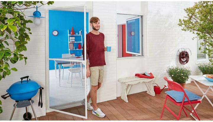 Image du produit tesa Moustiquaire Alu COMFORT pour portes, Moustiquaires (100 x 220 cm)