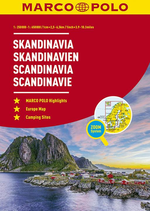 Immagine prodotto Reiseatlas Skandinavien 250T / 600T (Tedesco, Casa editrice Marco Polo, 2020)