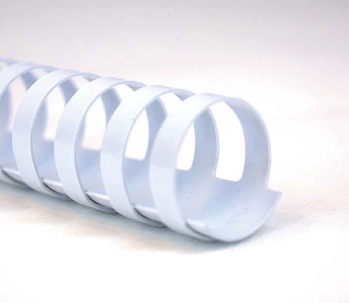 Image du produit GBC Dos du cartable 8mm, 21 anneaux, blanc, 100 pcs.