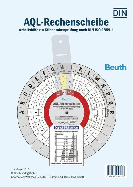 Produktbild AQL-Rechenscheibe (Deutsch, Wolfgang Schultz, 2015)