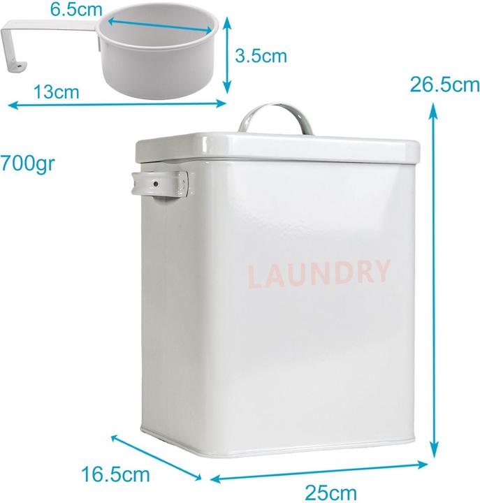 Produktbild Intirilife Waschmittelbox mit Deckel und Dosierlöffel (1.80 l)