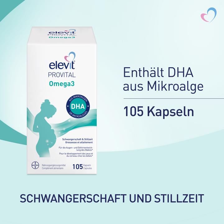 Produktbild Elevit Provital Omega3 (105 Stück, Kapseln, 132 g)