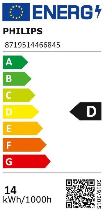 Energy Label Philips Master (G13, 14 W, 2100 lm, 1 x, D)